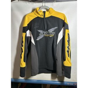 Vintage Ski Doo Fleece Small 1/4 Zip Sweater Long Sleeve Ski Soo Team Race Wear